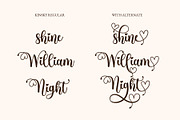 Kinsky - Calligraphy Font with Heart, a Script Font by Airotype (Thumbnail 2 of 12)