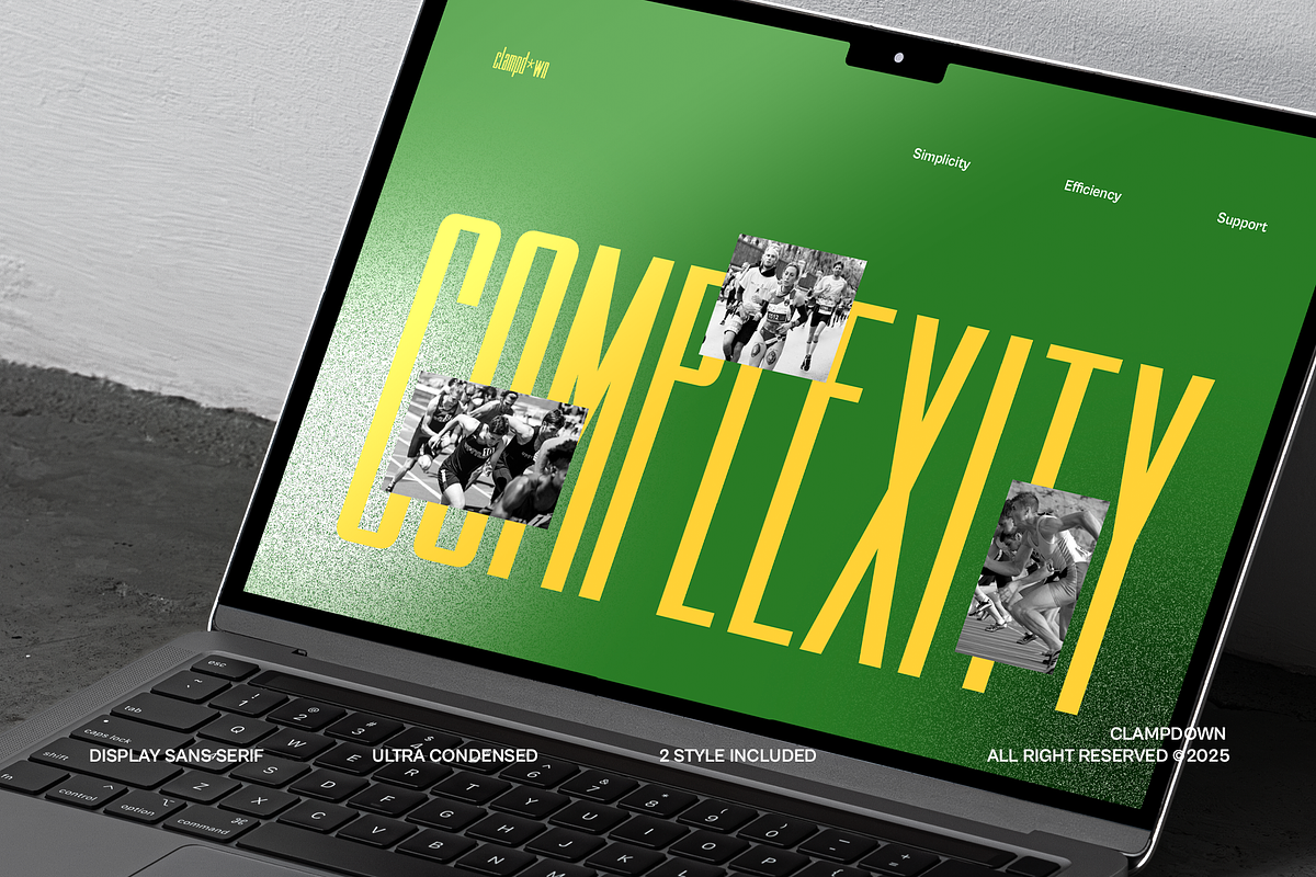 Clampdown - Ultra Condensed Sans, a Font by Indotype Foundry (Photo 7 of 10)