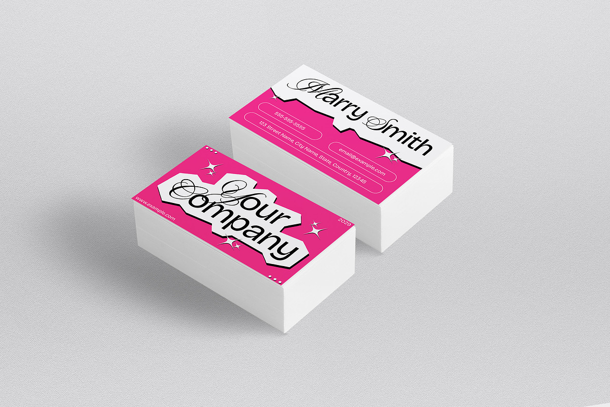 Pink Business Card, a Business Card Template by graphicook (Photo 2 of 3)