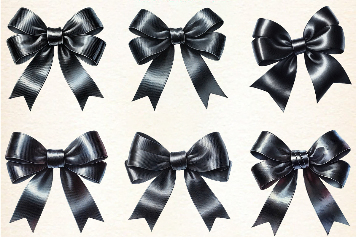 Black Bow Clipart Bundle, an Illustration by DreamArtGraphic (Photo 2 of 4)