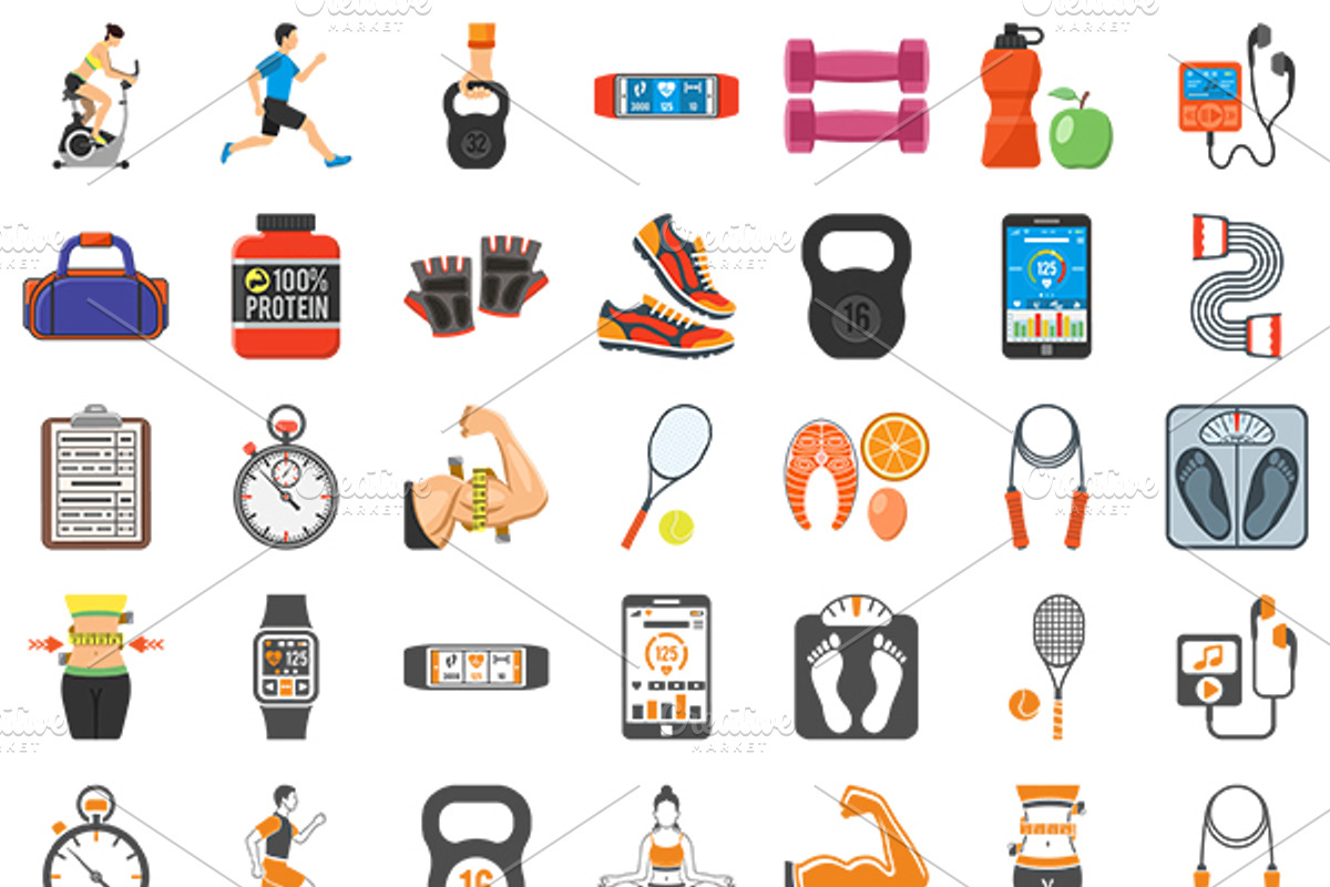 Fitness & Gym Themes, an Outline Icon by TAlex (Photo 2 of 7)