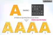 Sparkling Glossy Layer Styles for PS, a Layer Style Add-On by MixPixBox (Thumbnail 3 of 10)