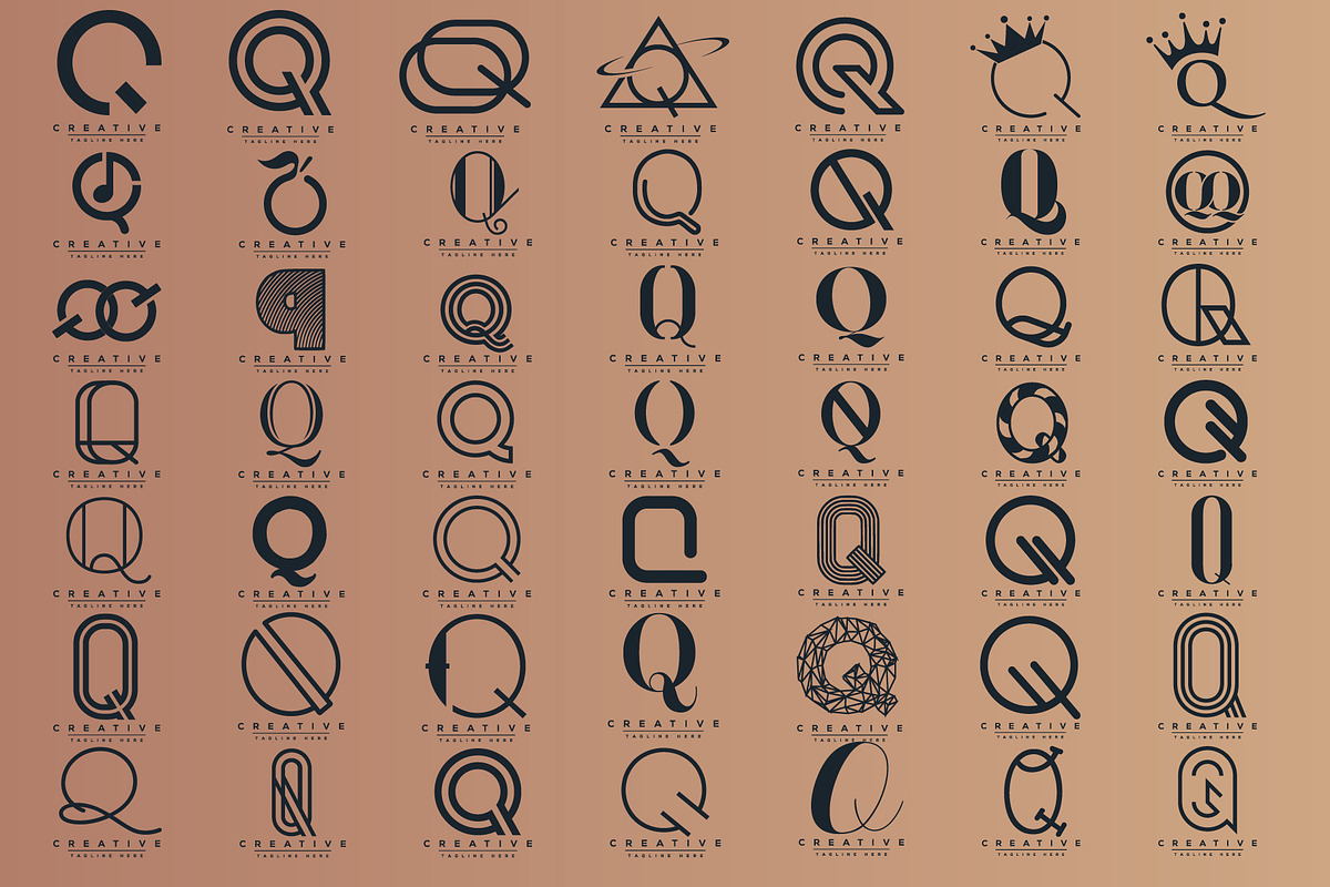 Letter Q Logo Bundle Monogram Set, a Branding & Logo Template by Pixel Design (Photo 2 of 5)