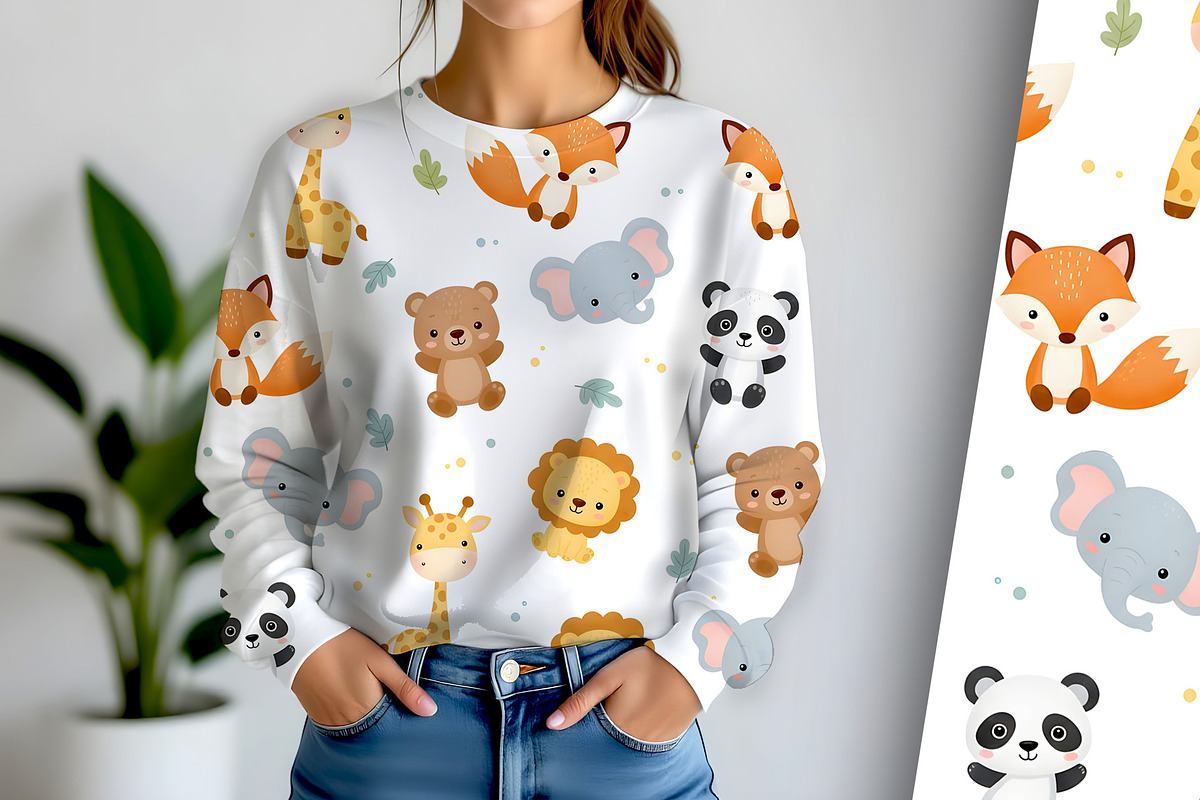 Cute Children's Animal Print, a Pattern Graphic by Sharon Schwalbe (Photo 4 of 6)