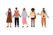 People group holding hands together, a Person Illustration by PaperTrident (Thumbnail 2 of 5)
