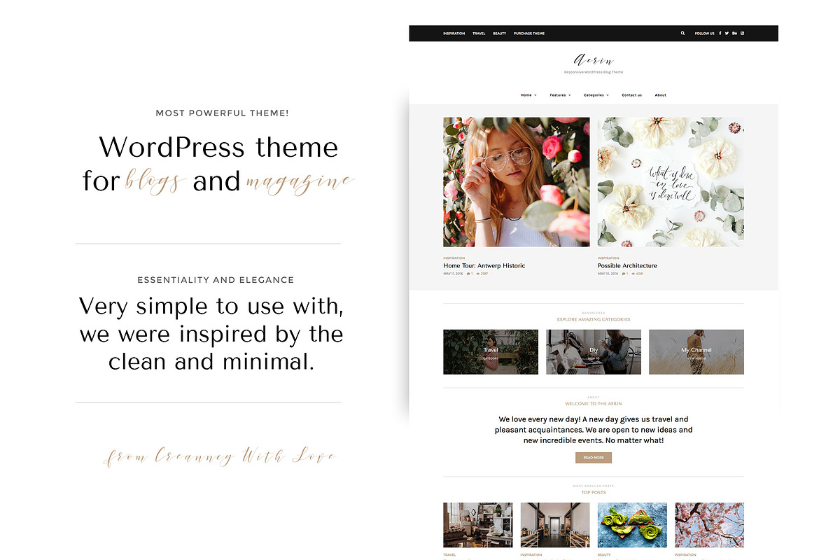 4 WordPress Blog Themes Mega Bundle, a WordPress Template by Creanncy (Photo 5 of 5)