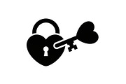 Heart Lock and Key Silhouette Icons, an Illustration by Designer_Momina (Thumbnail 36 of 51)