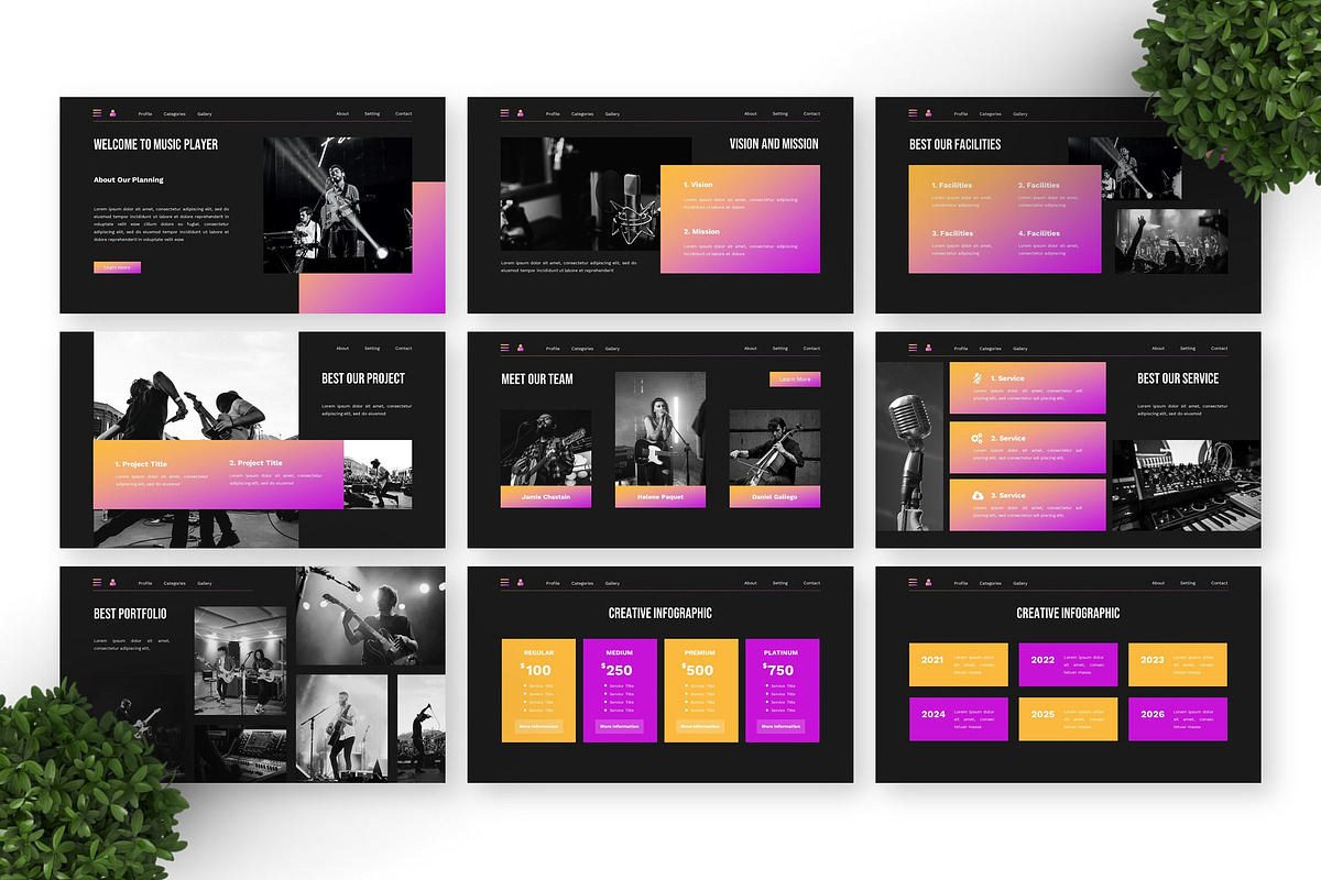 Music Player - Musical Google Slide preview 4