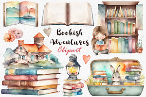 Bookish Adventures Clipart