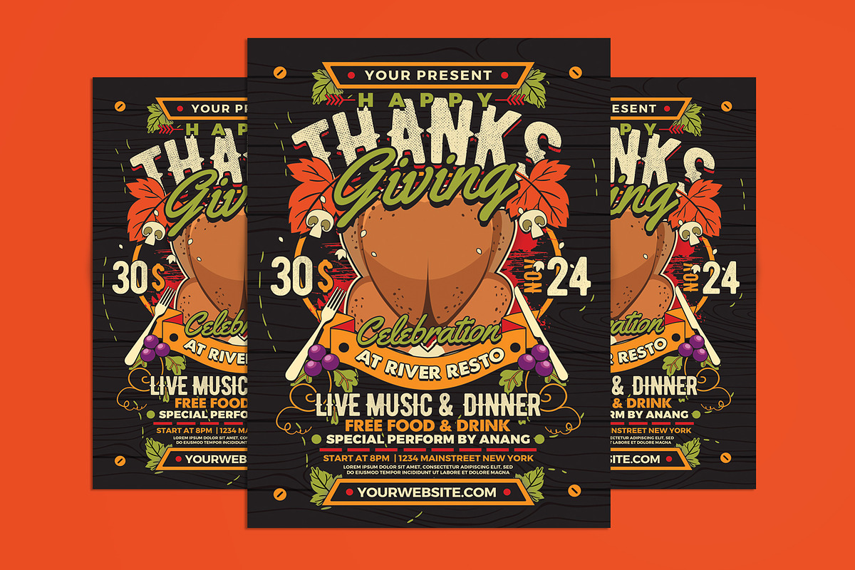 Thanksgiving Flyer, a Flyer Template by Muhamad Iqbal hidayat (Photo 1 of 4)