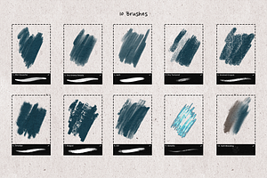 Perfect 10. Procreate Brushes.