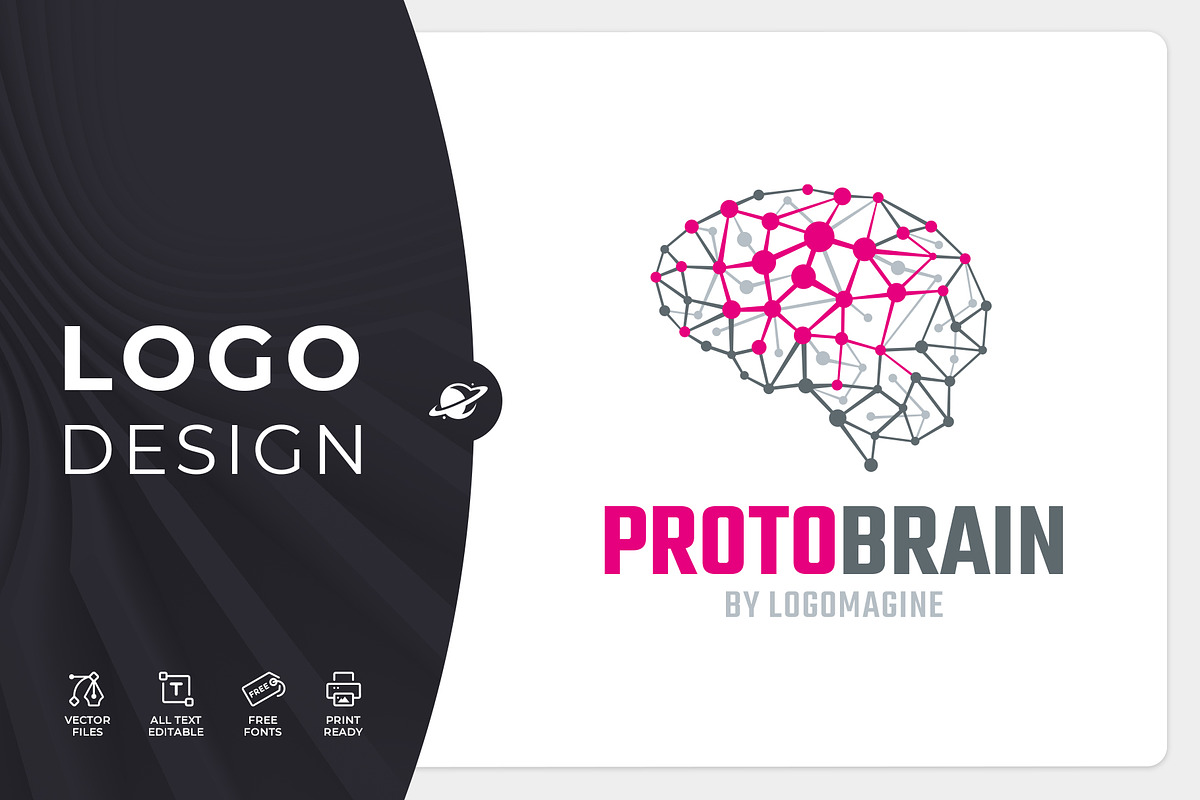 Proto Brain Logo Template, a Branding & Logo Template by LOGOMAGINE (Photo 1 of 16)