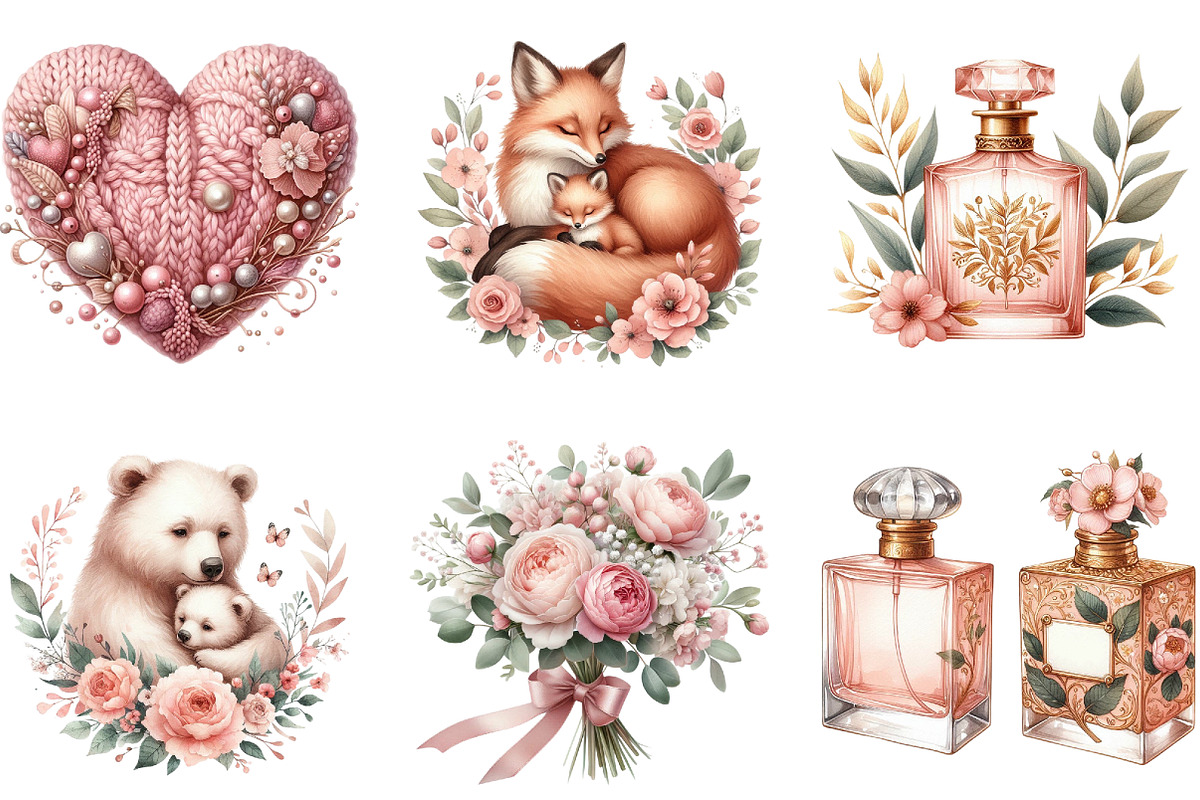 Blush Pink Mother's Day Clipart, an Illustration by DreamArtGraphic (Photo 4 of 4)