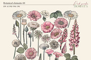 Pink garden flowers, a Decorative Illustration by Collection by VY (Thumbnail 4 of 10)