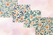 Vintage William Morris Style Floral, a Pattern Graphic by SVGArt (Thumbnail 2 of 9)