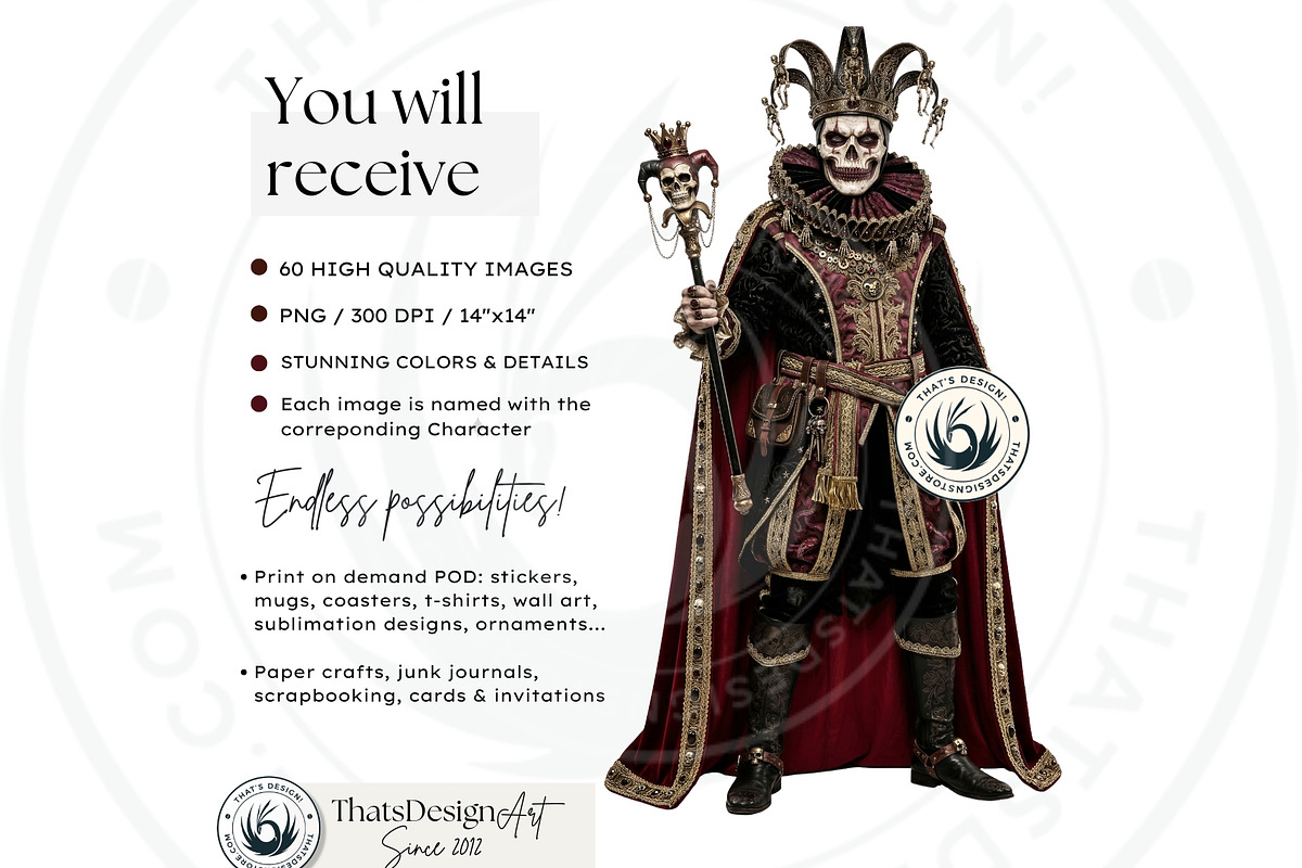 The Bone Circus Characters Cliparts, a Decorative Illustration by ThatsDesignArt (Photo 2 of 11)
