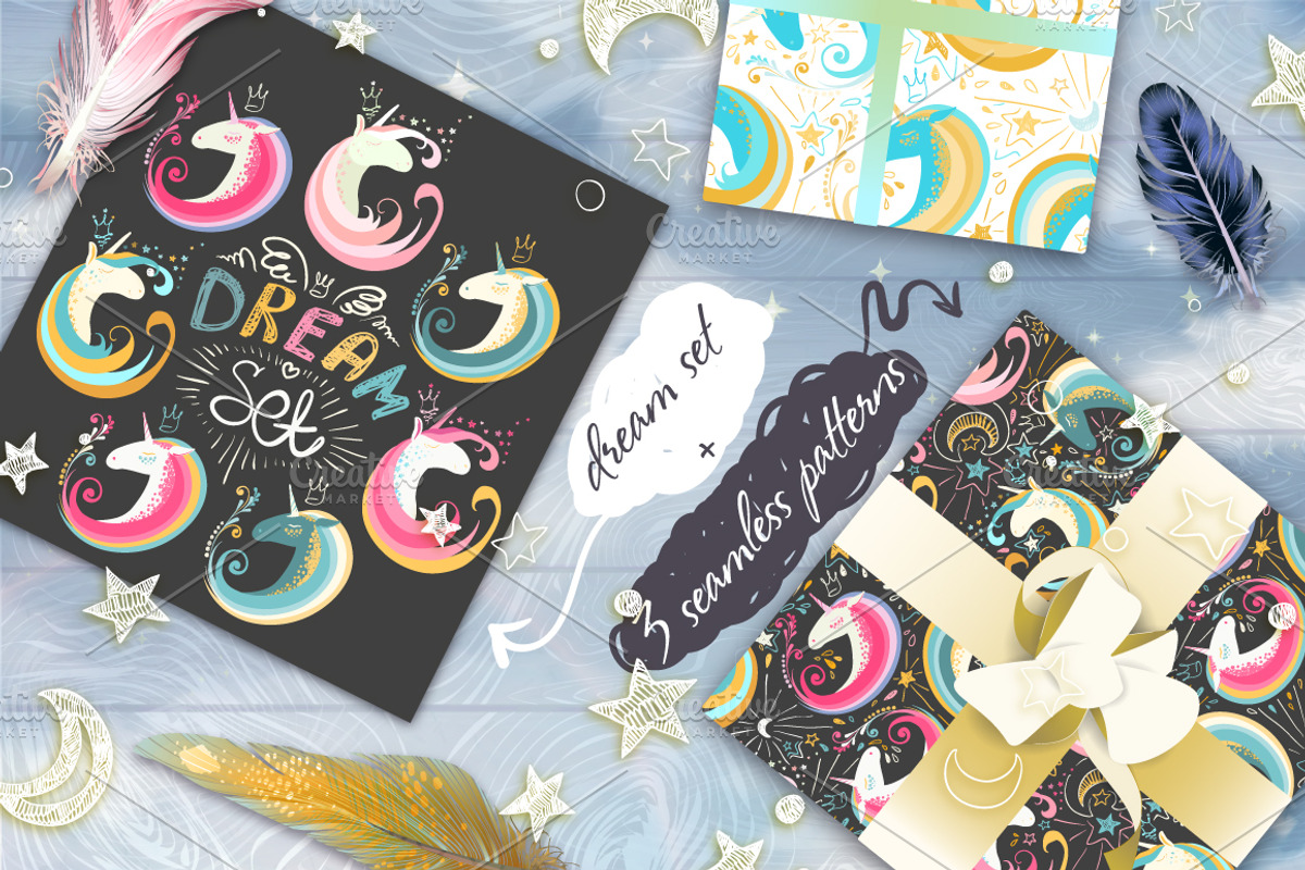 Unicorns - set 2., an Illustration by Gluiki (Photo 2 of 9)