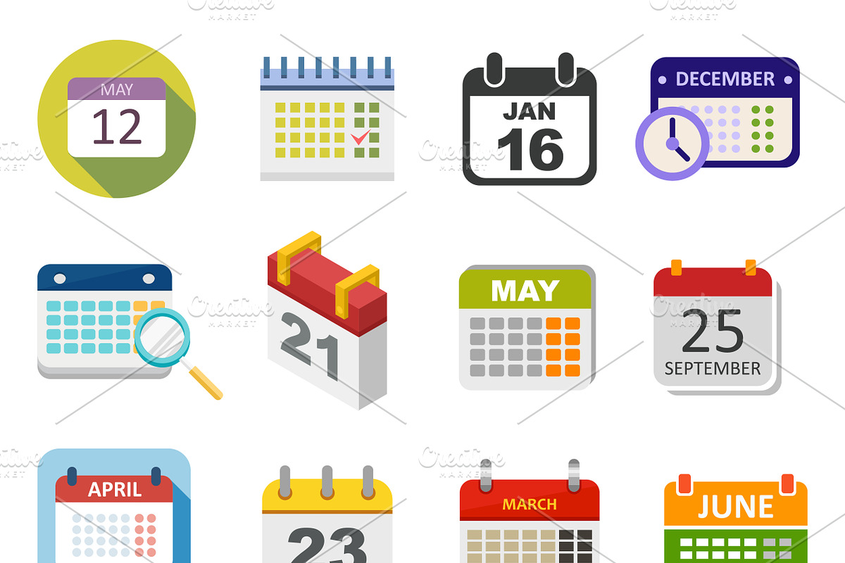 Calendar icon vector, a Decorative Illustration by RocketArt