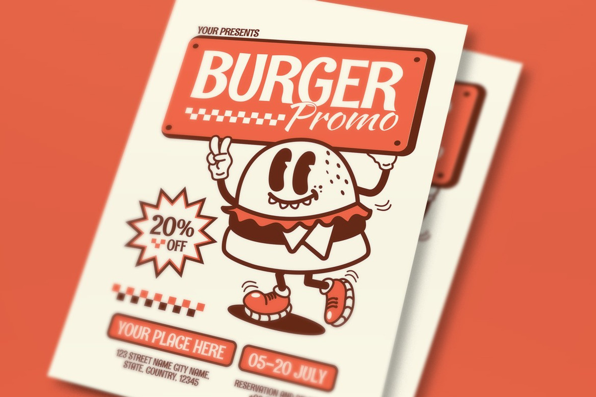 Burger Promo Flyer, a Flyer Template by graphicook (Photo 2 of 3)