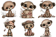Whimsical Meerkat Clipart, an Illustration by Craft Nest (Thumbnail 8 of 9)
