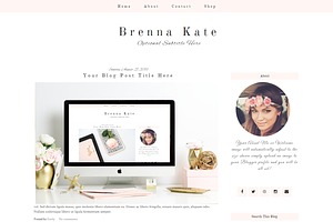 Pink Blogger Template - Brenna
