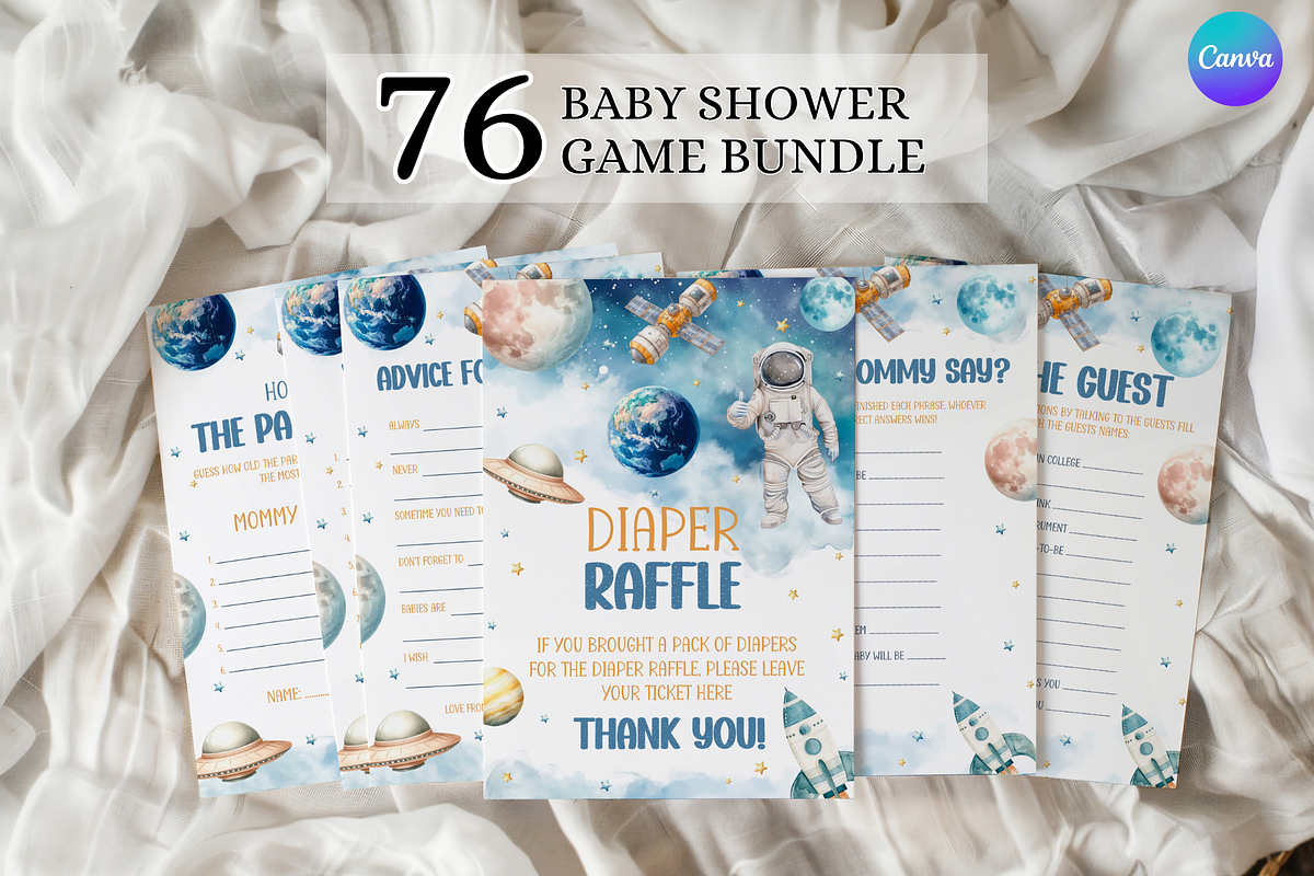 Outer Space Baby Shower Game Package, a Templates & Theme by Digital_Mind (Photo 1 of 6)