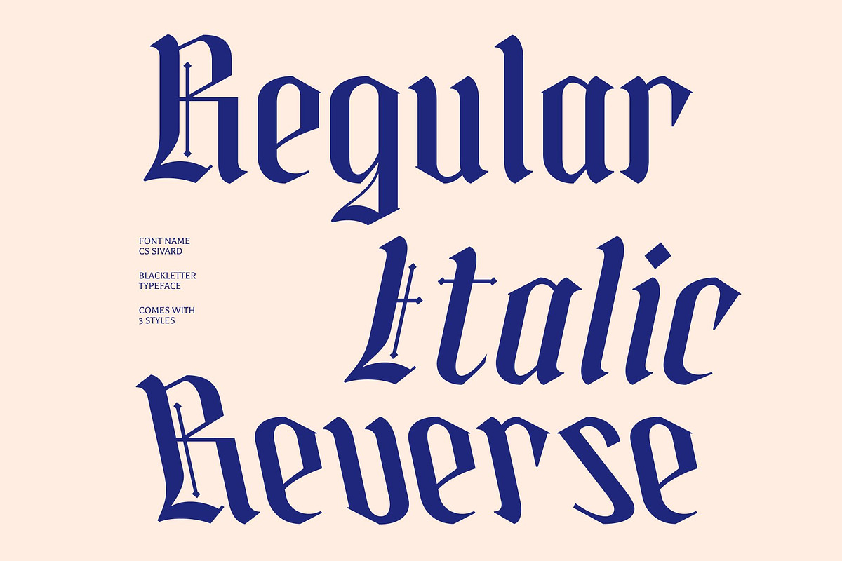 CS Sivard – Blackletter Font, a Blackletter Font by Craft Supply Co. (Photo 3 of 8)