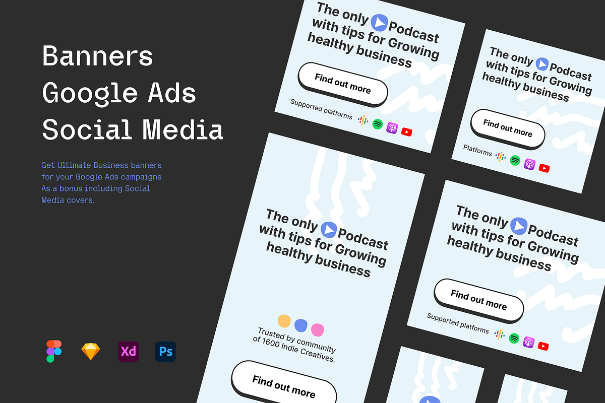 Podcast Business - Banners vol1, a Social Media Template by Petr Bilek (Photo 1 of 3)