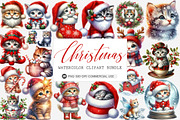 Christmas Kitten clipart bundle, an Illustration by SinaCreation (Thumbnail 1 of 5)