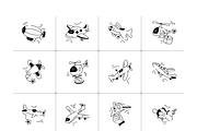 Animated Aircraft Doodle Set, a Duotone Icon by Vectors Market (Thumbnail 7 of 9)