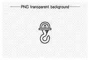 Hoist Crane Hook Icons, an Outline Icon by Designfour (Thumbnail 3 of 7)