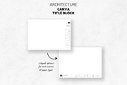 Minimalist Architect Title Block, a Presentation Template by yesitisprintable (Thumbnail 3 of 6)