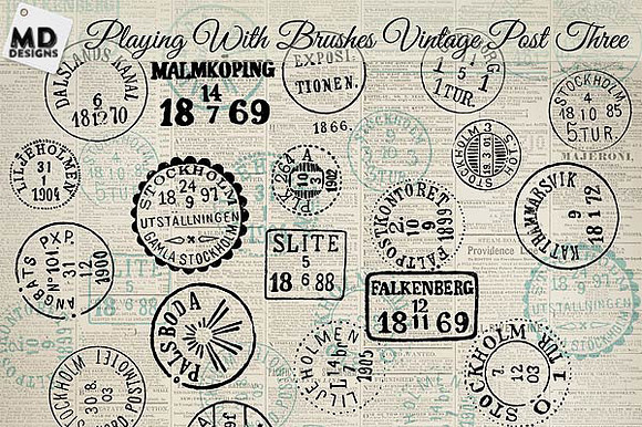 Vintage Swedish Post Marks
