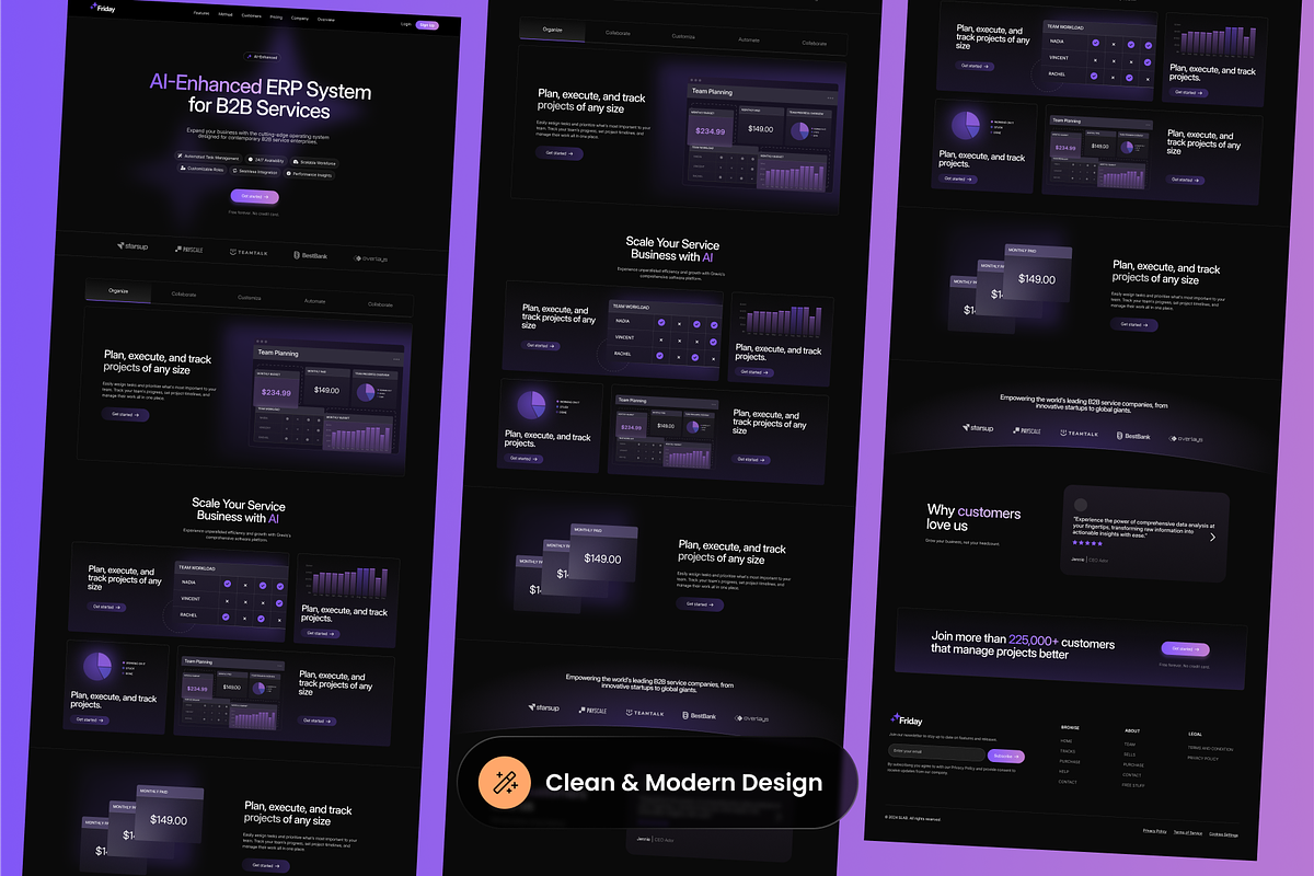 Al ERP System Website Landing Page, a Landing Page Template by SLAB! Design (Photo 3 of 3)