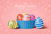 Happy Easter Mockup & Colorful Eggs, an Advertising Mockup by Se٧enStudio (Thumbnail 2 of 2)