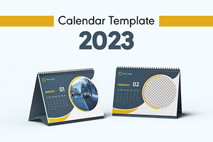 Dark Elegant Gray Calendar Template