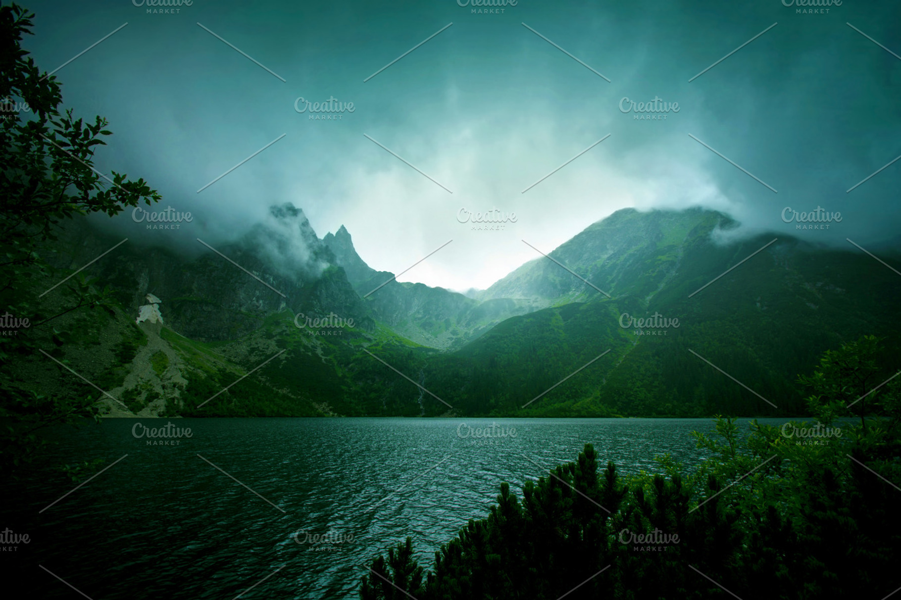 Fog and dark clouds in mountains., a Nature Photo by Milosz Aniol