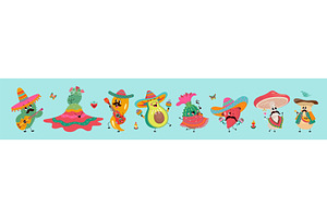 Mexican vegetables characters. Cinco, a Food Illustration by Valerie Bodnar
