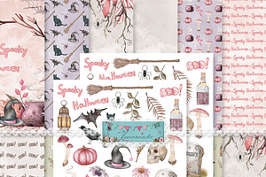 Spooky - Halloween Papers & Cutouts