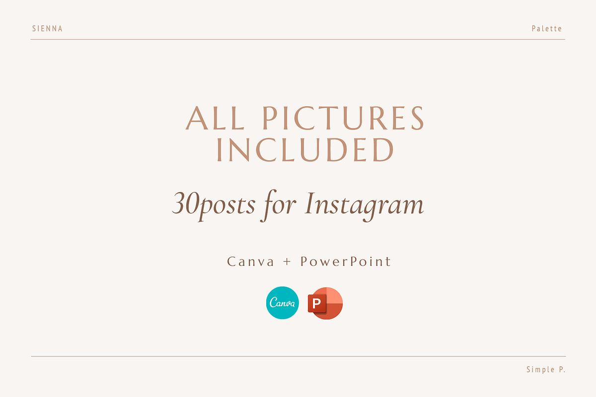 Sienna Palette Pack, a Social Media Template by Simple P. (Photo 2 of 11)