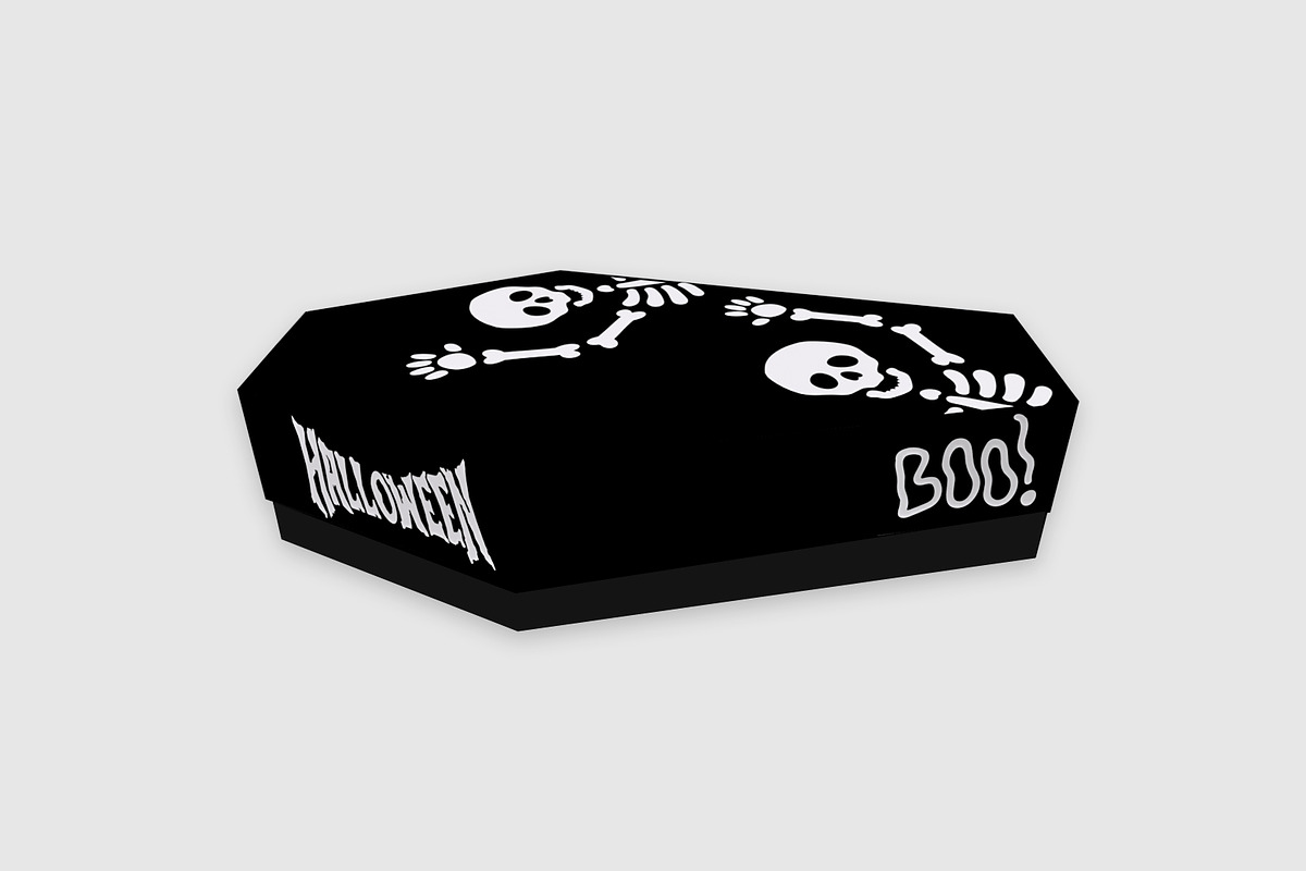 Halloween coffin favor-3d papercraft, a Print Template by PAPER amaze (Photo 4 of 4)