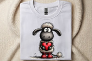 Funny Valentine Sheep Clipart Bundle, an Illustration by SinaCreation (Thumbnail 5 of 11)