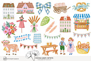 120 cute Oktoberfest clip art, a Seasonal Illustration by Poppy Lane Studio (Thumbnail 7 of 12)