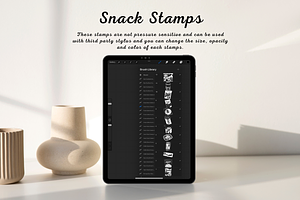 100 Snack Procreate Stamps