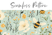 Floral Seamless Pattern, a Seasonal Illustration by Layerology (Thumbnail 3 of 3)