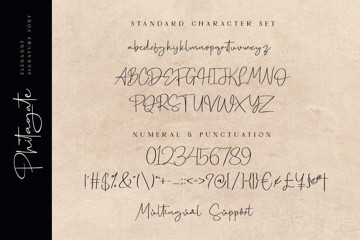 Phitagate Elegant Signature Font, a Script Font by Ronny Studio (Photo 13 of 13)