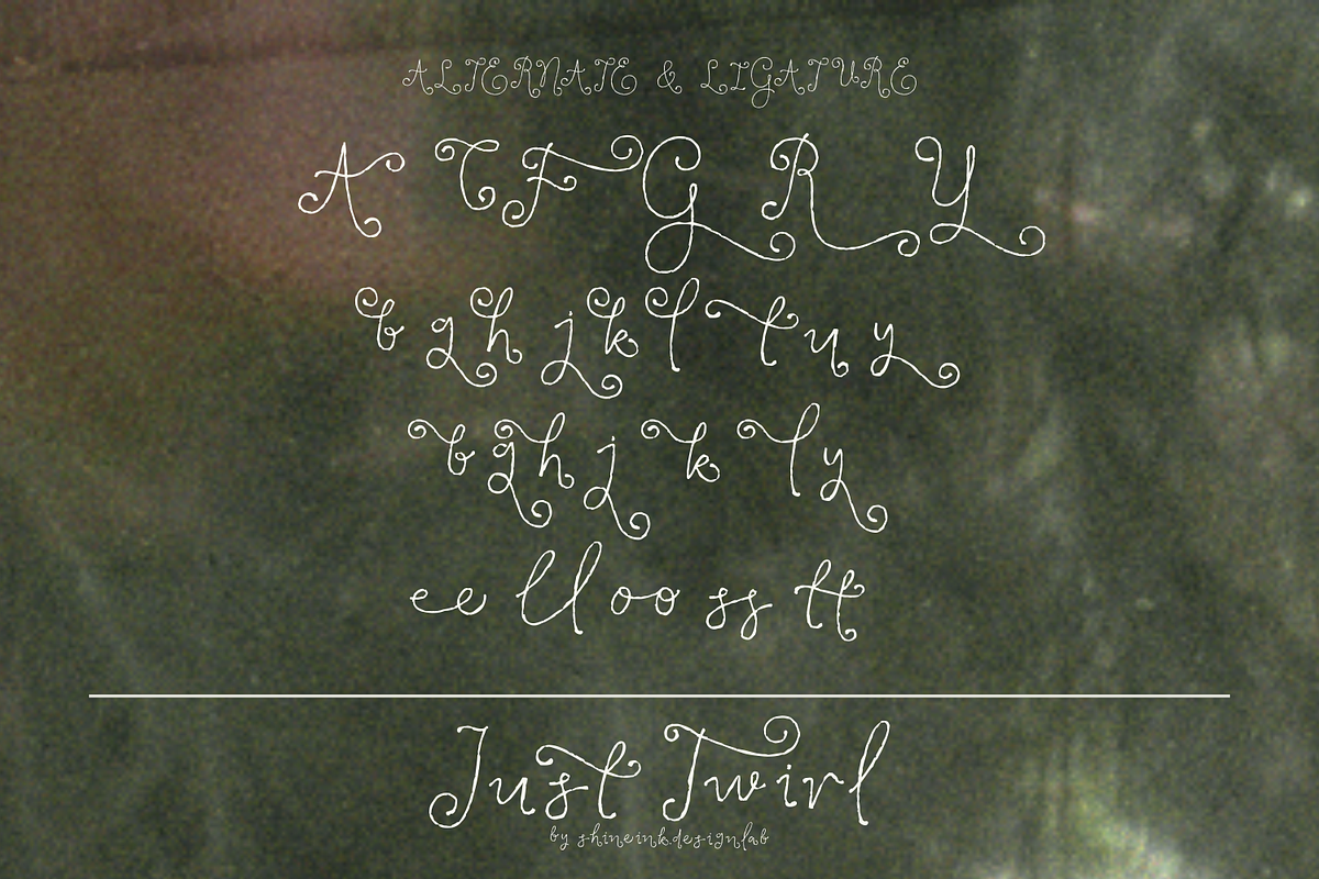Just Twirl – Whimsical Handwritten, a Handwritten Font by shineink.designlab (Photo 12 of 12)