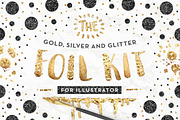 AI Gold Foil Kit Essentials + Bonus!, a Layer Style Add-On by Pink Coffie (Thumbnail 1 of 9)