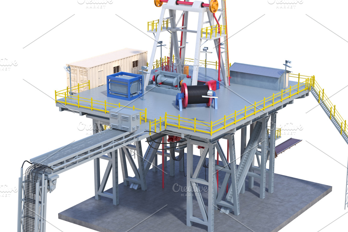 Land rig platform set, an Object Graphic by ARTYuSTUDIO