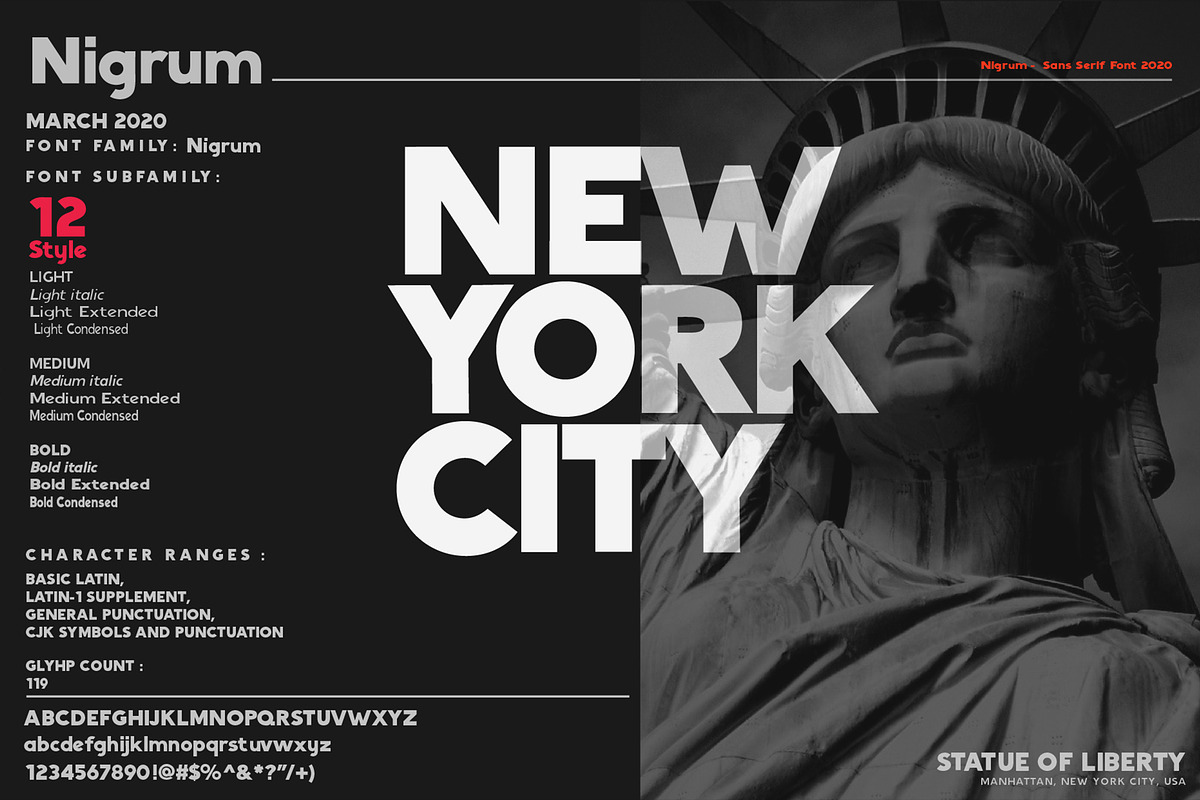 Nigrum - Sans Serif font Family preview 7